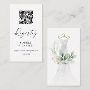 Aquarell Greenery Gold Bridal Registrierungskarte Begleitkarte