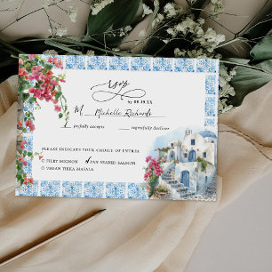 Aquarell Griechenland Hochzeits-RSVP RSVP Karte