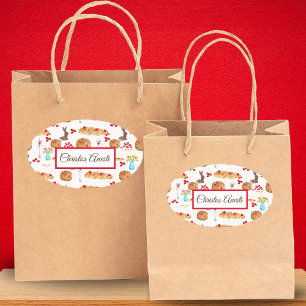 Aquarell Griechischer Ostern Christos Anesti Quadratischer Aufkleber