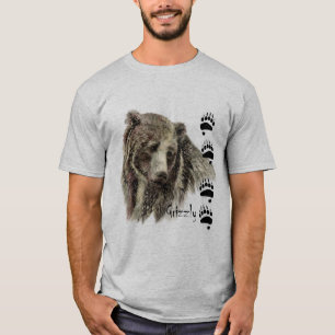 Aquarell-Grizzlybär-Tier-Natur-Kunst T-Shirt