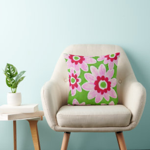 Aquarell Große Blüten  Kissen