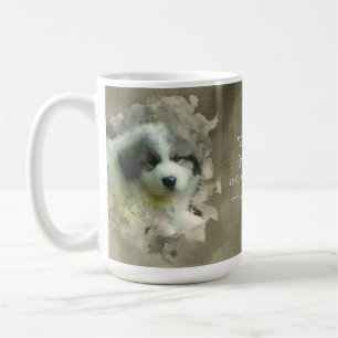 Aquarell-große Pyrenäen-Welpe - Bonbon Kaffeetasse
