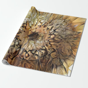 Aquarell Große Sonne Sonnenblume Elegante Kollekti Geschenkpapier