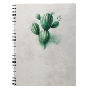 Aquarell Grün Kaktus Südwesten Notizblock