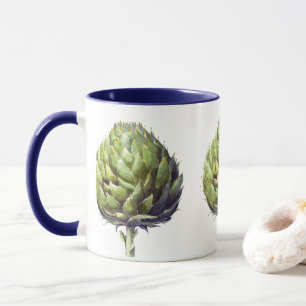 Aquarell-Grünartischocken-Kunst Tasse