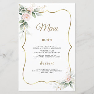 Aquarell Grüne Blush Blume Hochzeit Gold