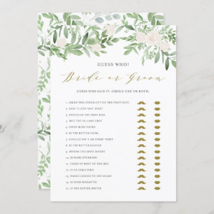 Aquarell Grüne sagte er sagte, sie sagte Game Card Einladung