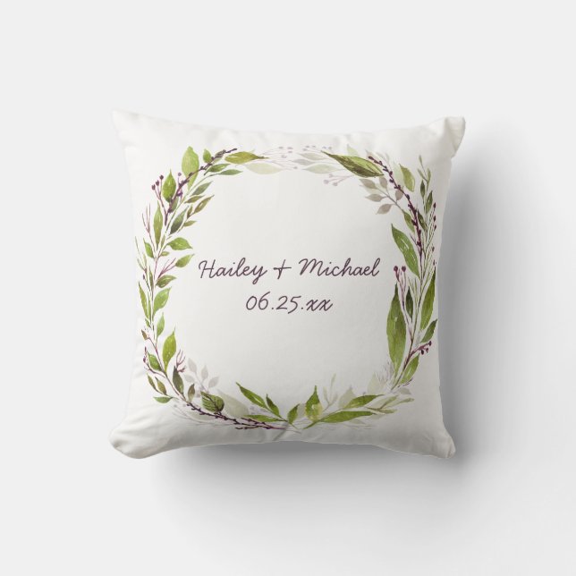 Aquarell Grüne Weinroute Mendrisiotto Weinroute Me Kissen (Vorderseite)