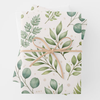 Aquarell-Grünmuster | Botanische Blätter