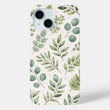 Aquarell-Grünmuster | Botanische Blätter