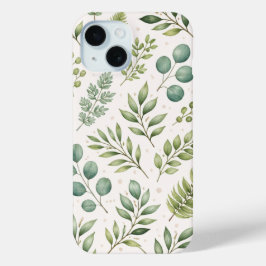 Aquarell-Grünmuster | Botanische Blätter Case-Mate iPhone Hülle