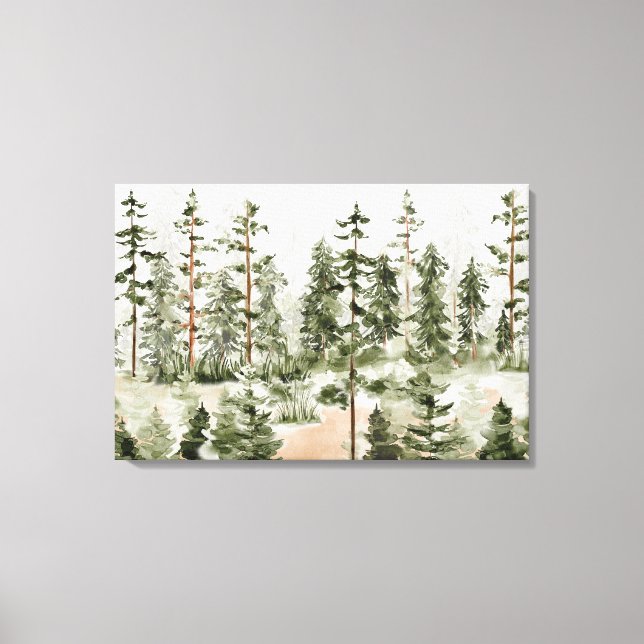 Aquarell Grünwald Leinwanddruck (Vorderseite)