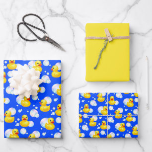 Aquarell-Gummientchen und Seifenblasen  Geschenkpapier Set