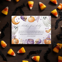 Aquarell-Halloween-Bücher für Baby Shower