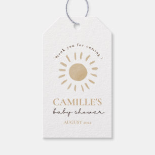 Aquarell Happy Yellow Sun Danke Baby Dusche Geschenkanhänger