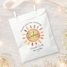 Aquarell Happy Yellow Sun Danke Baby Dusche Geschenktütchen