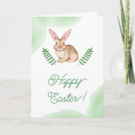 Aquarell-Häschen mit großen Ohren Frohe Ostern Karte