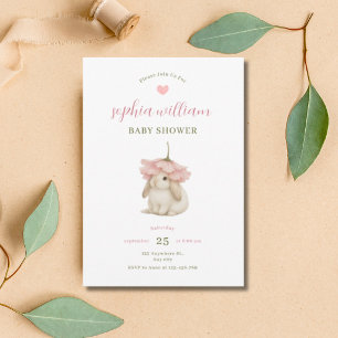 Aquarell-Hasen-Baby-Shower-Einladung Einladung