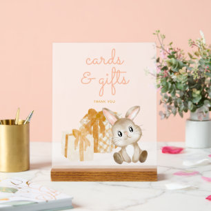 Aquarell-Hasen-Baby-Shower-Geschenke und -Karten Acrylschild