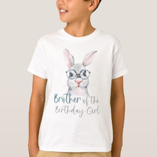 Aquarell-Hasenbruder des Geburtstagsmädchens T-Shirt