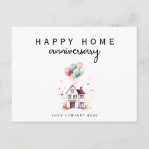 Aquarell-Haus-Ballons-Jubiläum