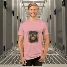 Aquarell-Haustier Rottweiler-Porträt Tri-Blend Shirt