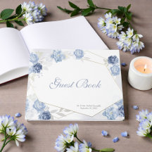 Aquarell Hellblaue Florale Hochzeit