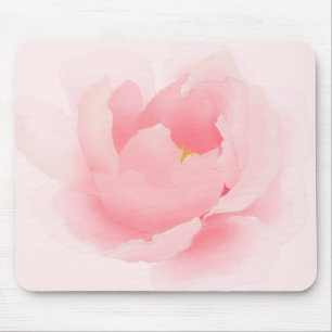 Aquarell-hellrosa mit Blumenpfingstrose Mousepad