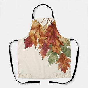Aquarell Herbst-Ahornblätter Elegant Schürze