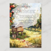 Aquarell Herbst Apfelplantage Hochzeitsdetails