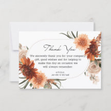 Aquarell Herbst Blumen Terrakotta Hochzeit modern