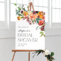 Aquarell-Herbst-Blumenstrauß-Brautparty