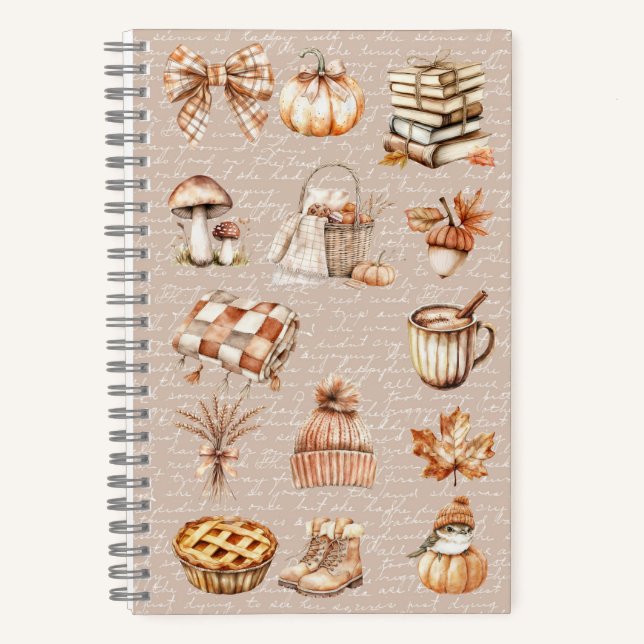 Aquarell Herbst Herbst Favorit Notizbuch (Vorderseite)