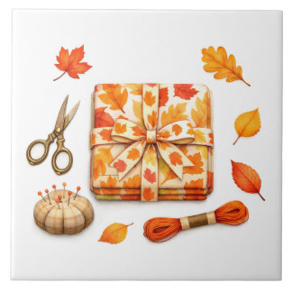 Aquarell Herbst Nähstoff und Zubehör  Fliese