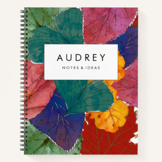 Aquarell Herbst- und Herbstblumen Notizbuch