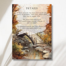 Aquarell-Herbst-Waldbrücke-Hochzeitsdetails