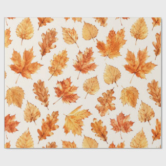 Aquarell-Herbstlaub-Verpackung Geschenkpapier