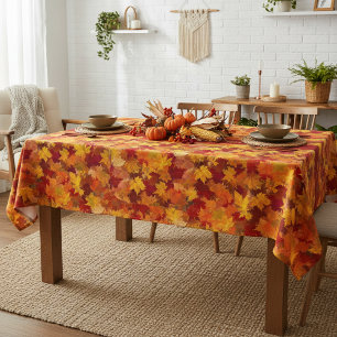 Aquarell Herbstlaub - Vintage Herbst mit Namen Tischdecke