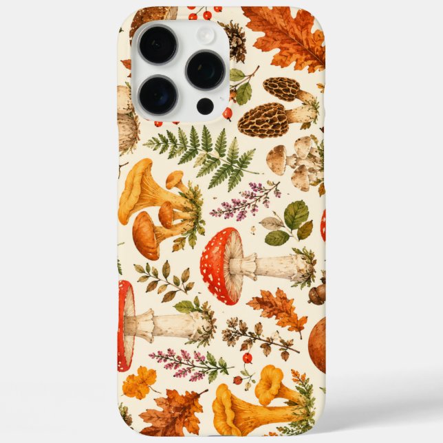Aquarell-Herbstpilzmuster  Case-Mate iPhone Hülle (Rückseite)