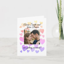 Aquarell-Herzen Hochzeitseinladung zum Schwimmen