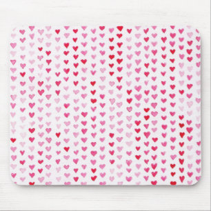 Aquarell-Herzen Mousepad