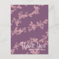 Aquarell-Herzen Schwimmend Rosa Mauve Danke