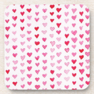 Aquarell-Herzen Untersetzer