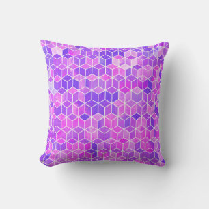 Aquarell-Hexagon-Illustrationsmuster Kissen