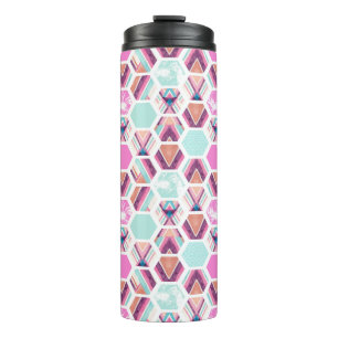 Aquarell-Hexagon-Muster Thermosbecher