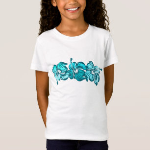 Aquarell Hibiskus Mädchen T-Shirt