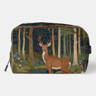Aquarell-Hirsch-Kunst Boho-Wald-Waldgrün Waschbeutel