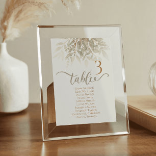 Aquarell Hochzeit Tischkarten Smaragdgrün Tischnummer
