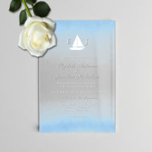 Aquarell-Hochzeit Wasser trifft Himmel