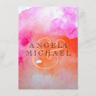 Aquarell-Hochzeits-Druck Einladung